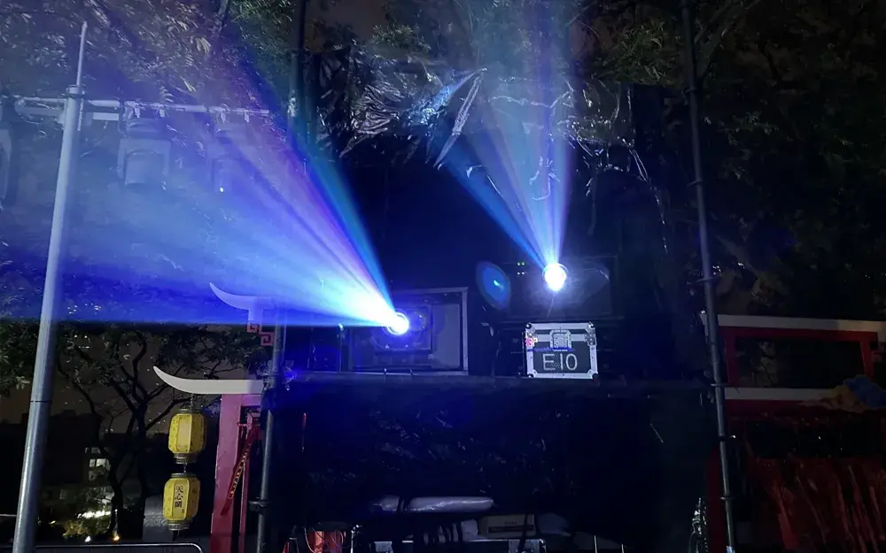 Spectacle mural par projection laser