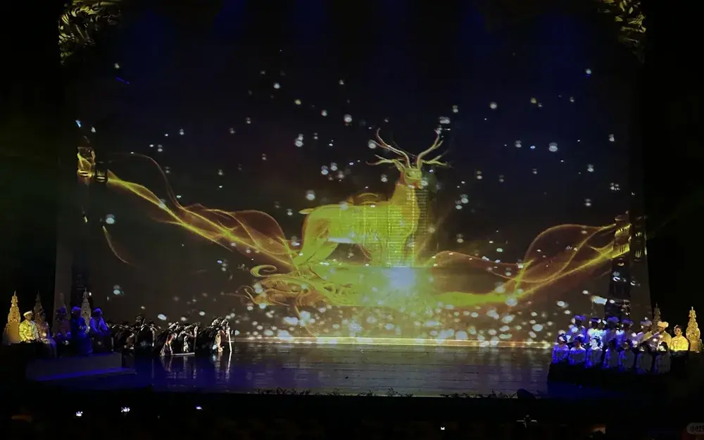 Scène de projection laser