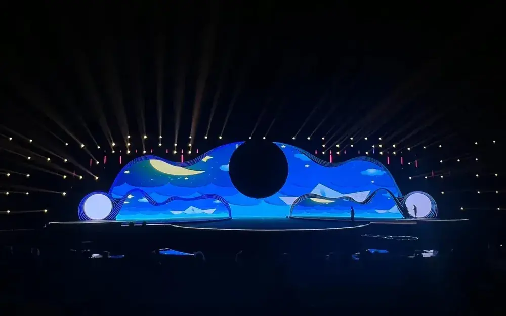 Conception d'effets scéniques pour les congrès et les expositions